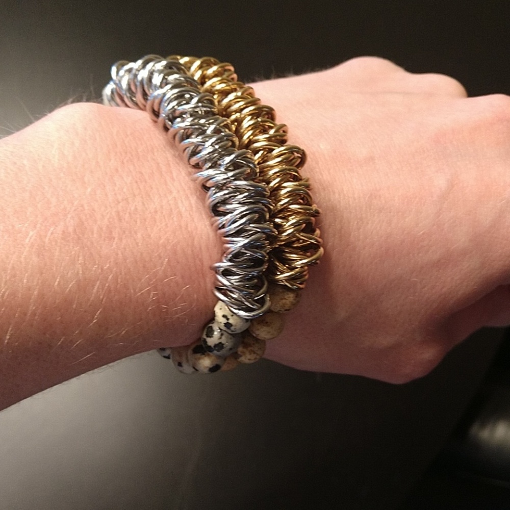 New agate stainless steel bracelets 💜3 for$35💜